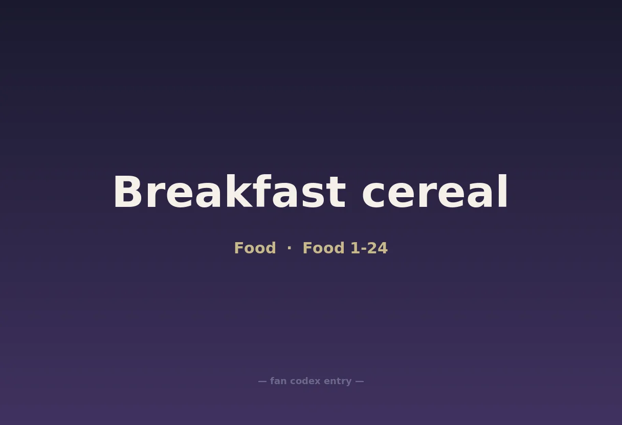 Breakfast cereal