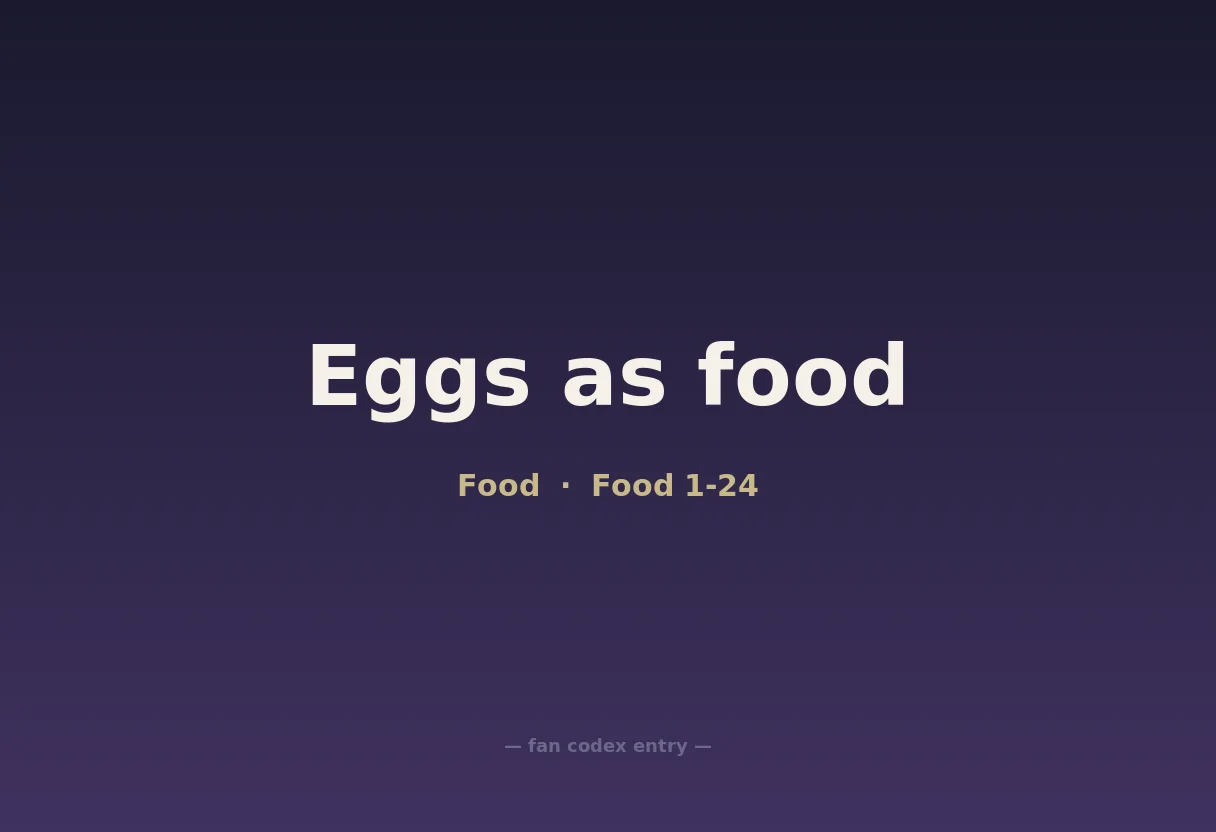 Eggs as food