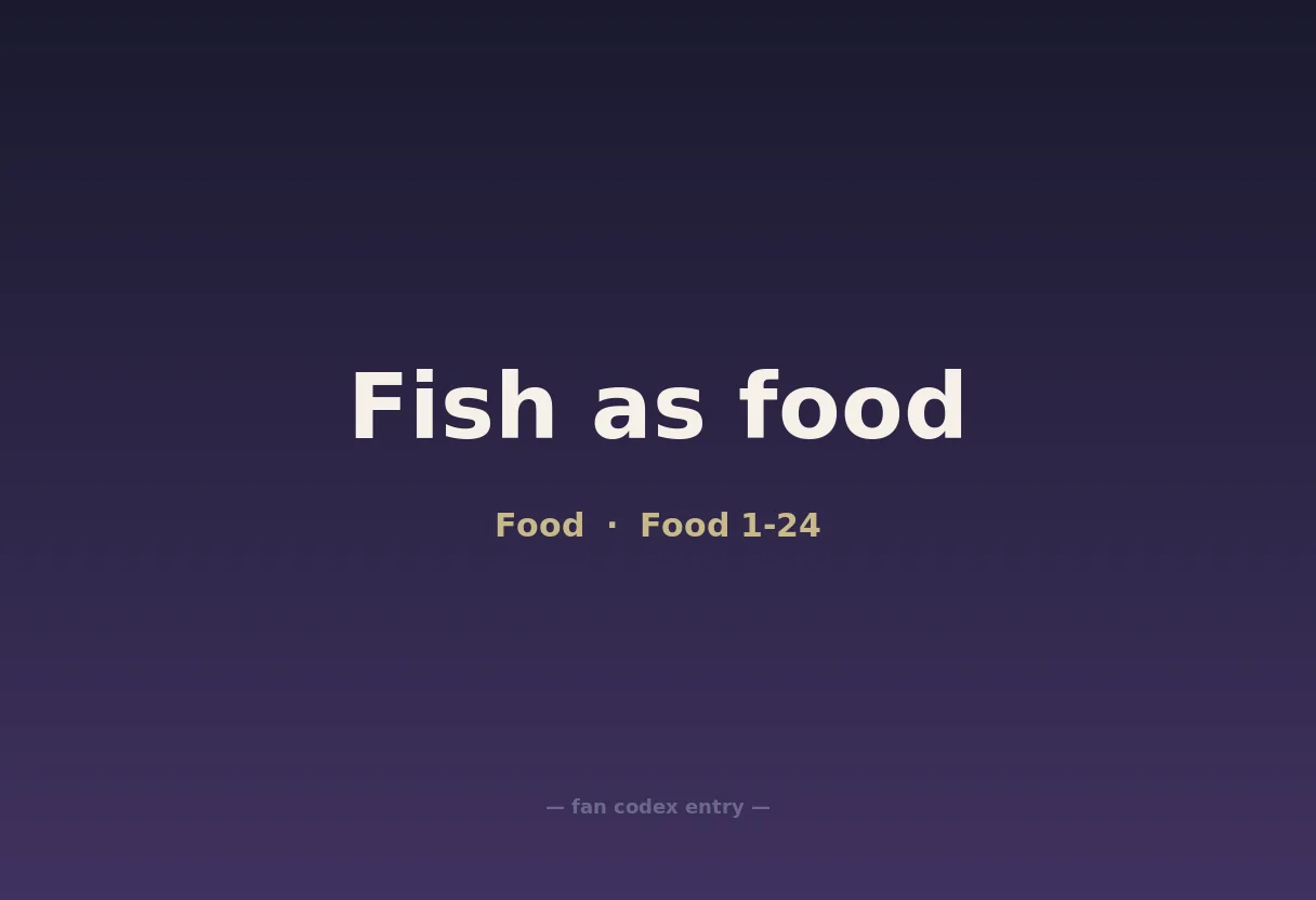 Fish as food