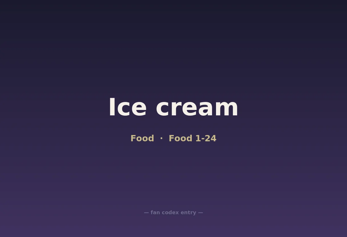 Ice cream